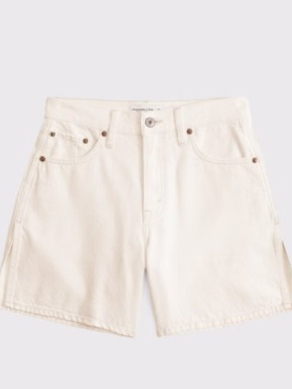 NWT Abercrombie High Rise "The Loose Short" - 6" - Off White - Sz 33/16